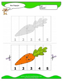 Kes Yapıştır Çalışma Sayfaları